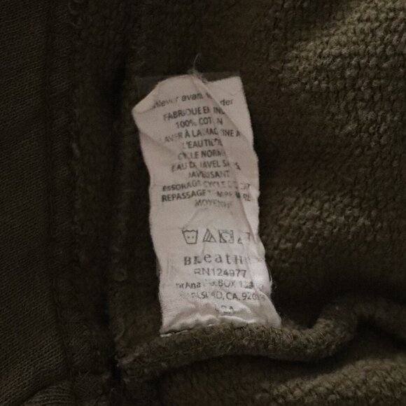 PrAna Women's Sz Lrg Green Army Military Double-Breasted Lightweight Pea Jacket - Picture 13 of 13